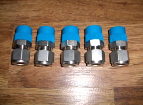 (5) new swagelok stainless steel male connector tube fittings ss-810-1-8 for sale