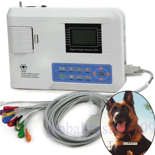 digital Veterinary single 1 channel 12 lead Electrocardiograph ECG EKG MACHINE
