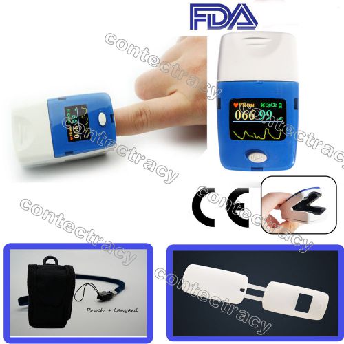 CE OLED Finger tip pulse oximeter,pulse oxygen saturation,Free soft rubber case