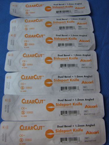 Lot of 7 Alcon CLEARCUT Sideport Knife 1.0mm Angled REF:80651921540
