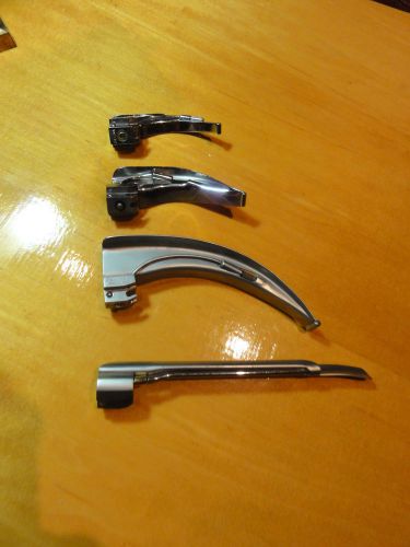 4 - Assorted Laryngoscope Fiberoptic  Anesthesia Instruments