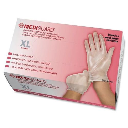 Mediguard Vinyl Latex-free Exam Gloves - X-large Size - Beaded Cuff, (msv514)