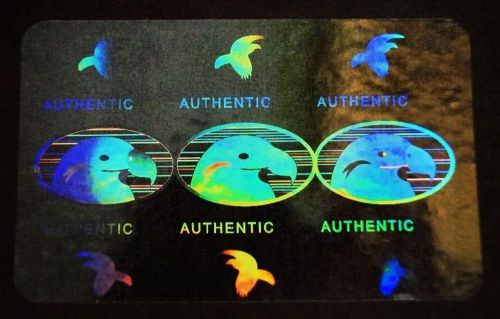 Hologram overlays authentic eagle overlay inkjet teslin id cards - lot of 25 for sale