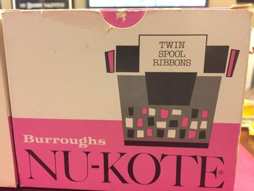 Burroughs Nu-kote Twin Spool Ribbons BR80N - New In Box 11 Ribbons Total Vintage