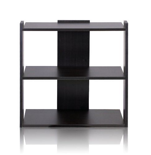 Furinno 11074 Tropika Mini Ladder Shelf Bookcase, Espresso