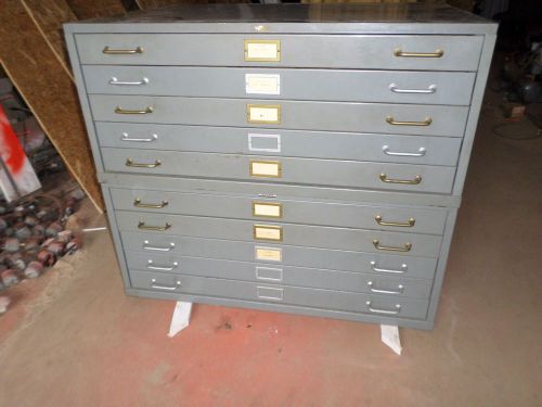 Lyon flat file / files cabinet drafting blueprint art storage for sale