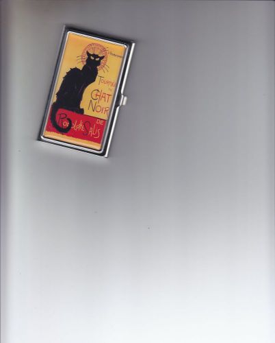 CHAT NOIR Black Cat business card holder credit card case!