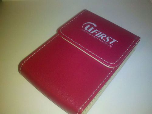 UFIRST Ladies Business Faux leather Business Card Case Fuchsia Pink