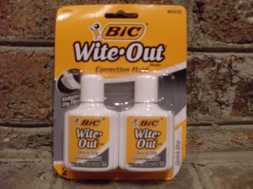 New 2 Pack - . Bic Wite Out  7FL 20 ML Quick Dry -Correction Fluid  Fast Shippin