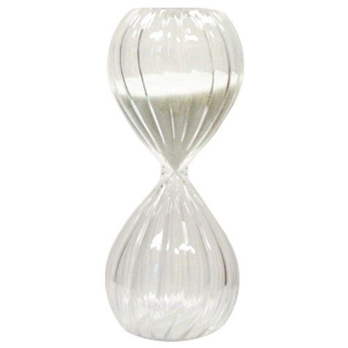 Contemporary Twisting Style 10 Minute White  Sand Glass Art Deco Hourglass Timer