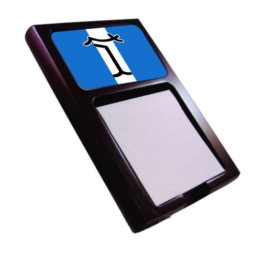 Detomaso pantera logo mahogany sticky note pad holder - gift dad desk accessory for sale
