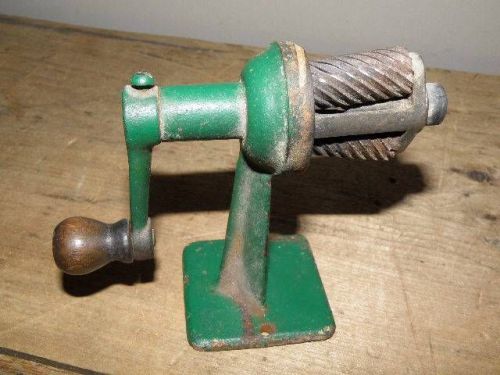 Vintage apsco green cast iron manual pencil sharpener made in usa for sale