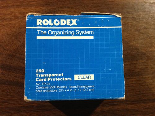 Rolodex Organizing System 250 Transparent Business Card Protectors Clear TP-24