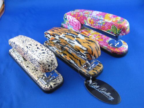 Gift Craft Colorful Desktop Stapler Floral Design Tiger Stripes Leopard Spots