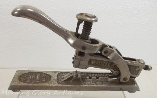 Antique Acme Midget Cast Iron Nickel Plated Stapler