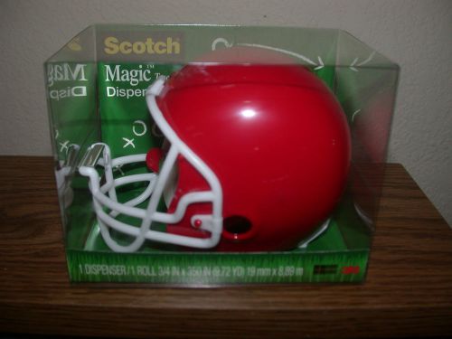 Scotch Red Football Helmet Tape Dispenser NEW Free Fast Ship!