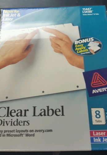 Avery Big Tab Index Maker Clear Label Divider - 5 x Tab-s-/Set 8.50&#034;