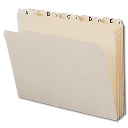 Item 11777 Letter Size Alpha Folders A-Z Manila 1/5 cut, 1 set per package
