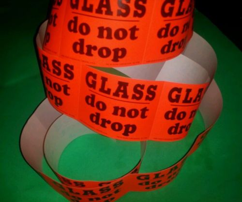 Neon Shipping labels ebay supplies Glass Do Not drop packing 25 count