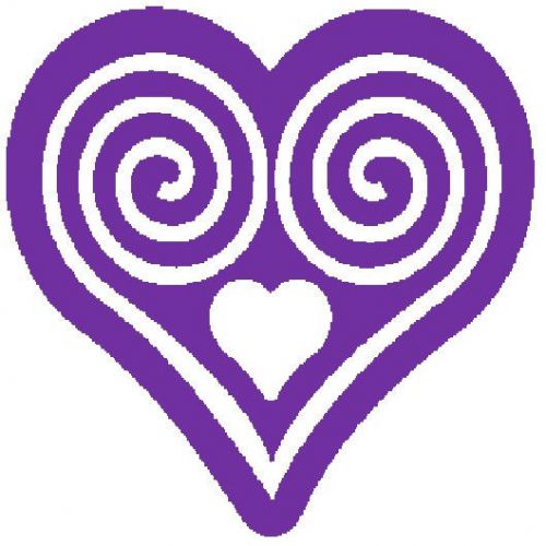 30 Custom Purple Spiral Heart Personalized Address Labels
