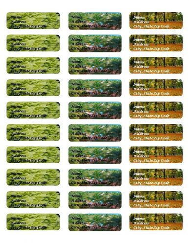 30 Personalized Return Address Nature Inspired Labels Buy 3 get 1 free (nx9)