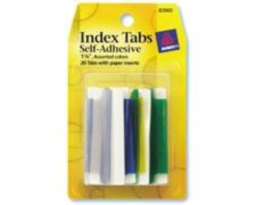 Avery Index Tabs 1-3/4&#039;&#039; Multi 20 Count