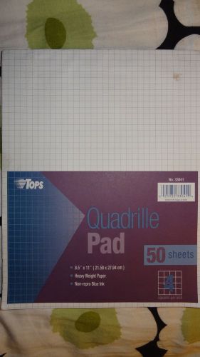 Tops 33041 white quadrille pad writing pads &amp; paper for sale
