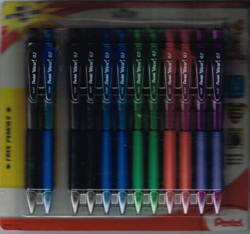 Pentel 0.7mm Wow Mechanical Pencil 12 pack with assorted colors