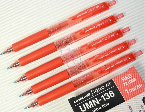 36pcs UNI-BALL Signo RT UMN-138 Roller Ball pen Ultra Fine 0.38 RED ink