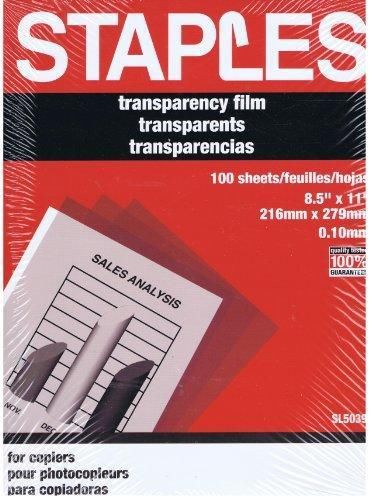 staples transparency film 100 ct