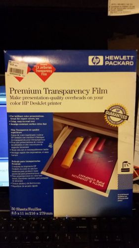 New HP Premium Transparency Film - 50 Sheets - 8.5 x 11 - C3834A FREE SHIPPING