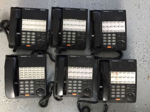 Lot Of 6 Panasonic KX-T7420-B Black Phone