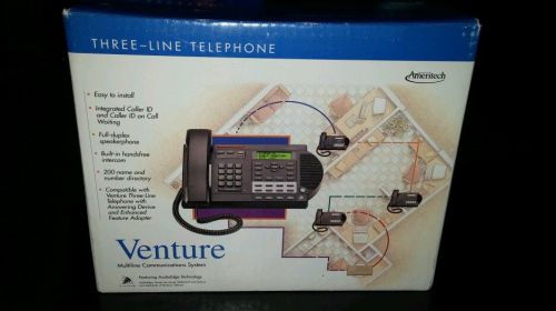 NEW IN BOX Nortel Venture 3 Line Telephone, Caller ID Capable, Black