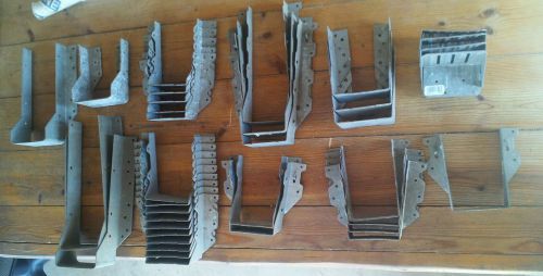 Simpson Strong Tie 4&#034; hangers 36 pieces, various sizes and gauges, New Old Stock