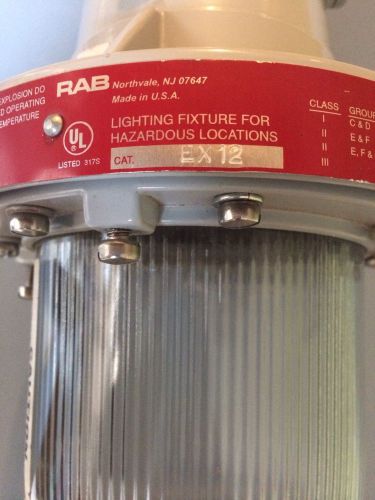RAB EX12 INCANDESCENT HAZARDOUS LOCATION LIGHT FIXTURE