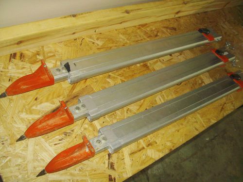 LOT OF 3 ALUMINUM TRIPOD REPLACEMENT LEGS FOR SURVEYING TRANSIT
