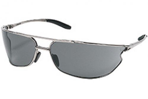 *$12.49**NEW! CREWS BARBWIRE SAFETY GLASSES*CHROME/GRAY*FREE EXPEDITED SHIPPING*