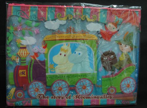 Story of Moomin Valley Snufkin Little My Floren PVC Document Bag Brand New