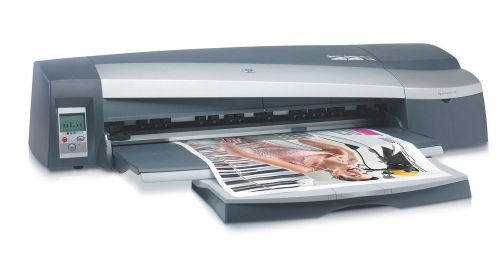 HP Designjet 130 Desktop Large Format 24&#034; Printer + New Printheads &amp; Cartridges