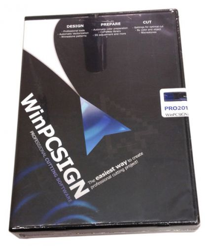 New WinPCSIGN 2014 Pro for Vinyl Cutter sign/decal making w/ auto vectorization