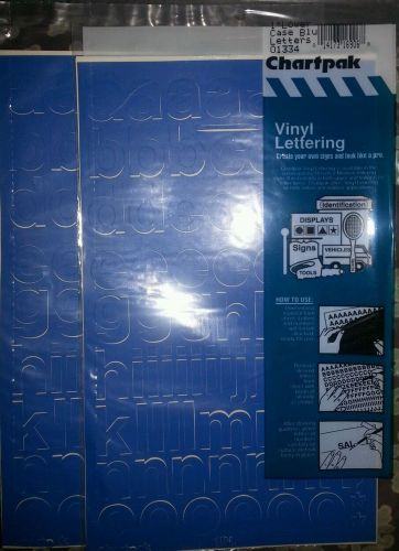 ChartPak Vinyl Letters Blue 1&#034;  Lower Case 2 Packs 01334 Signs Displays New