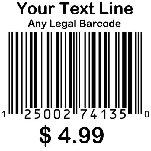 100Pcs Printed Barcode Label 1.5&#034;x1&#034; UPS EAN Any Legal Barcode You Request