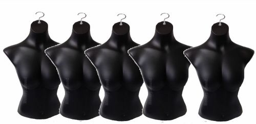 Set of 5 Mannequin Female Dress Torso Form Display Women Clothing Bra Hanging