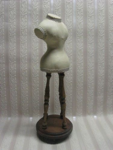 Small Mannequin - Cloth and Wood Dressmaker Jewelry/Accessory Prop Country Chic