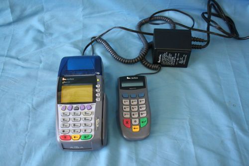 VeriFone Omni 3750 Credit Card Terminal w/Pinpad &amp; Power Supply C
