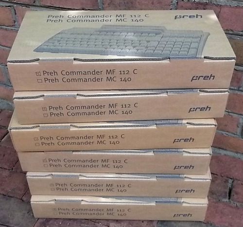 PREH Commander MF112C POS Keyboard  Black PS/2 Lot of 6 New in boxes Lot #2