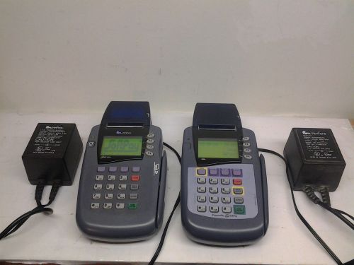 VERIFONE Omni 3200se Credit Card Terminal with Power Supply LOT OF 2 UNITS
