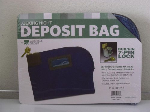 NEW Deposit Bag night locking with built-in 7-pin lock by Control Group 11 x 8.5