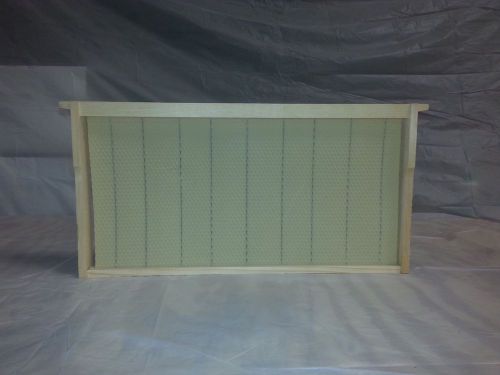 Assembled Bee Hive Frame - Crimped Wired Wax Foundation SHALLOW