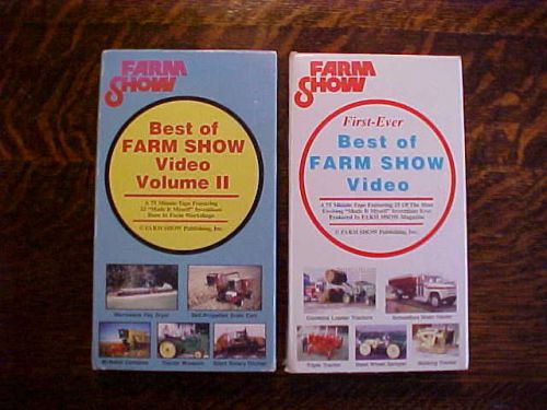 2 &#034;BEST OF FARM SHOW&#034; VHS CASSETTE TAPES  &#034;Made it Myself&#034; Inventions-Equipment